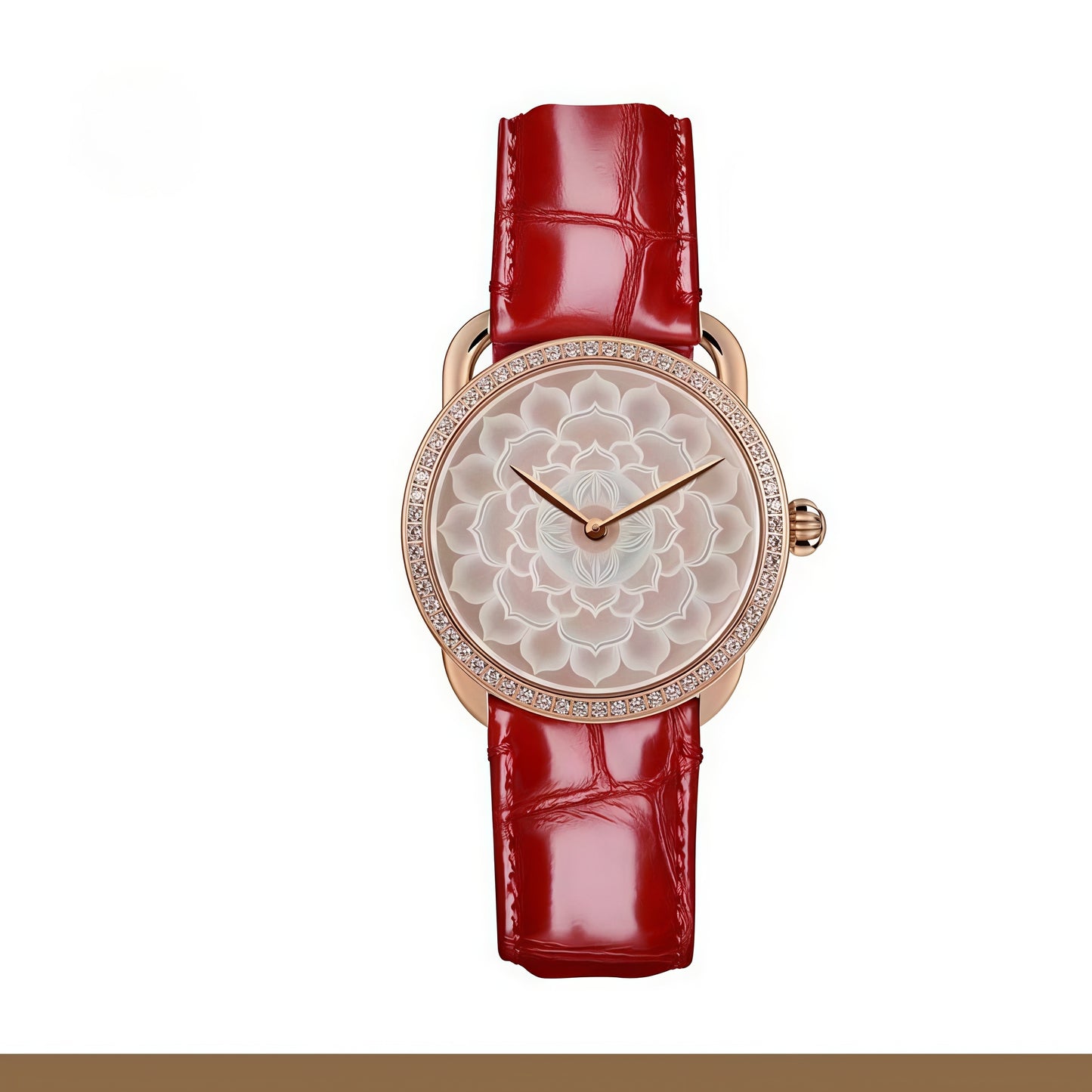 【DEJOY BODHI】38mm Thousand Layer Lotus Mother of Pearl Relief Watch | Buddhist Luxury Timepiece