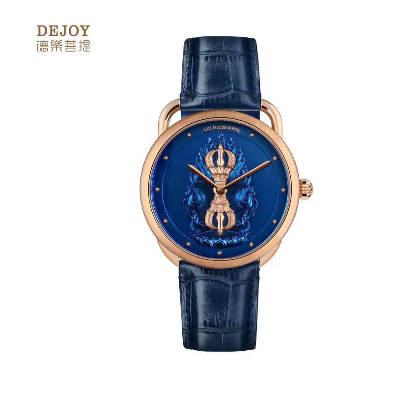 【DEJOY BODHI】43mm Single Vajra Relief Watch | Buddhist Dharma Luxury Timepiece