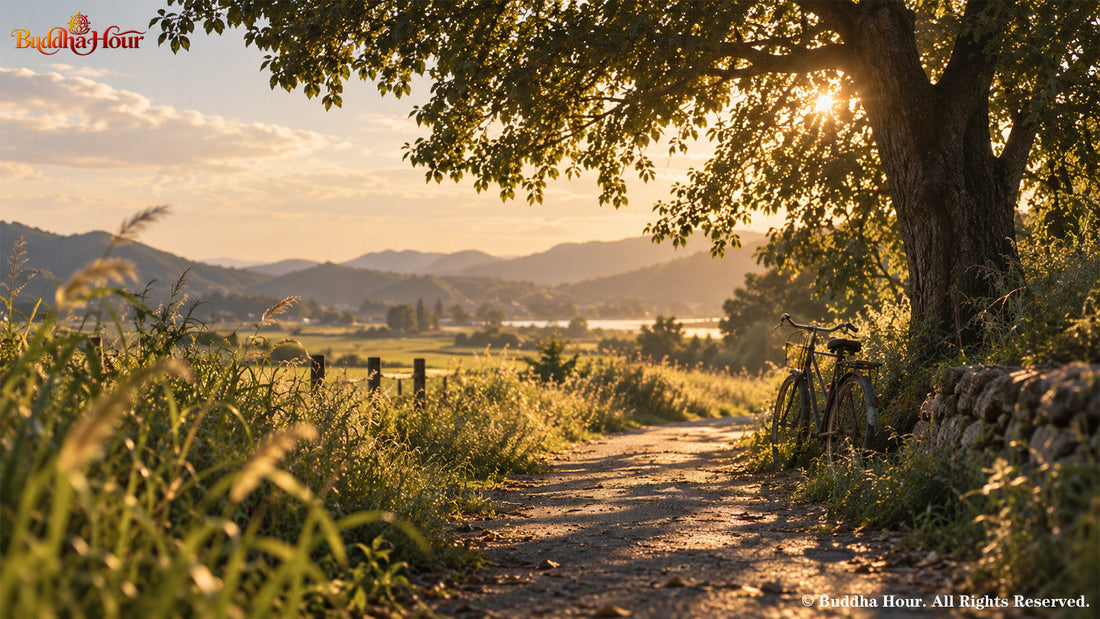 Quiet summer path reflecting childhood memories and the changing perception of time