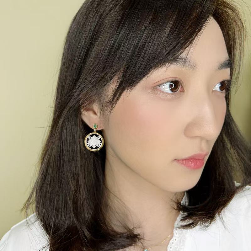 Endless Knot Drop Earrings | Auspicious Buddhist Symbol Jewelry