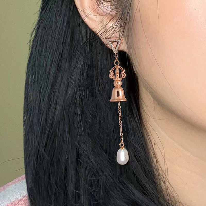 Vajra Bell & Pestle Prayer Earrings | Sacred Buddhist Jewelry