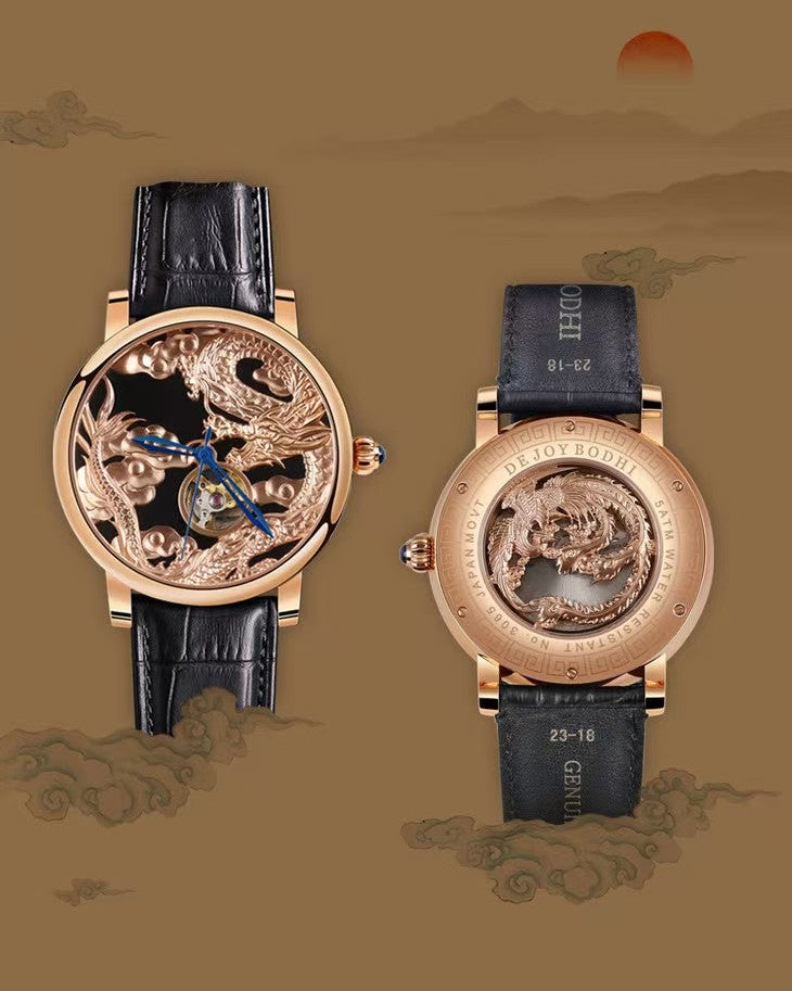 【DEJOY BODHI】45mm Dragon Soars High Mechanical Watch | Buddhist Luxury Timepiece