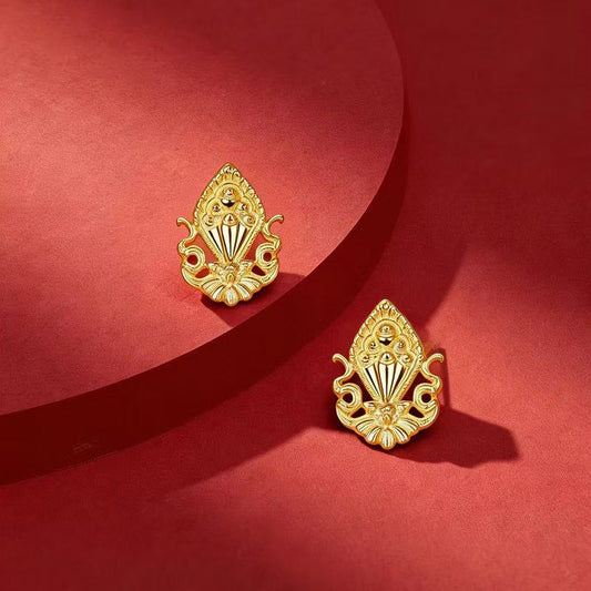 Mani Jewel Stud Earrings | Sacred Buddhist Luxury Jewelry