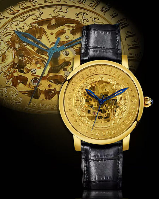 【DEJOY BODHI】45mm Cundi Z Bodhisattva Relief Mechanical Watch | Buddhist Luxury Timepiece