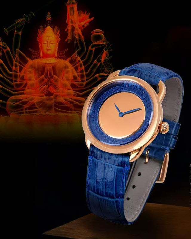 【DEJOY BODHI】38mm Cundi Buddha Mirror Relief Watch | Buddhist Women's Luxury Timepiece