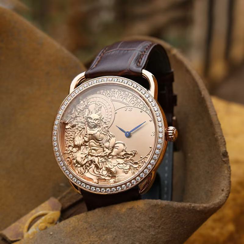 【DEJOY BODHI】43mm Vaishravana Relief Watch | Buddhist Wealth God Luxury Timepiece