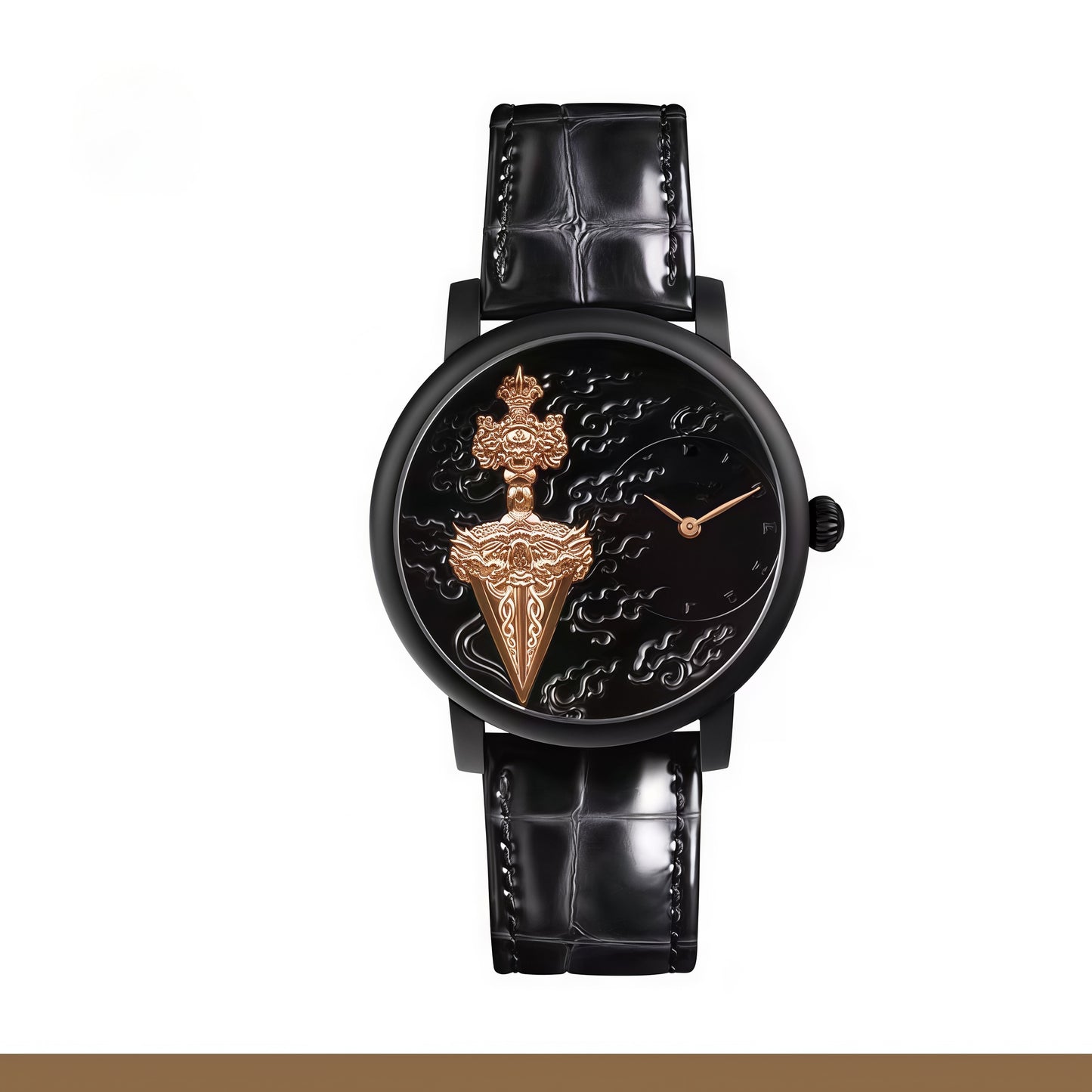 【DEJOY BODHI】45mm Phurba Vajra Relief Watch | Tantric Buddhist Luxury Timepiece