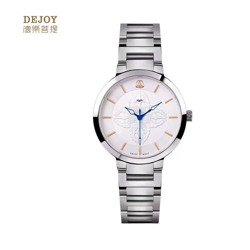 【DEJOY BODHI】Vajra Pestle Solid Steel Relief Watch | Buddhist Luxury Timepiece