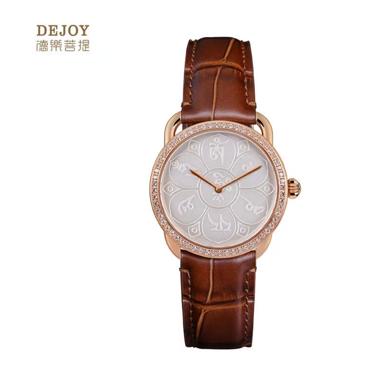 【DEJOY BODHI】Om Mani Padme Hum Mantra Relief Watch | Buddhist Luxury Timepiece