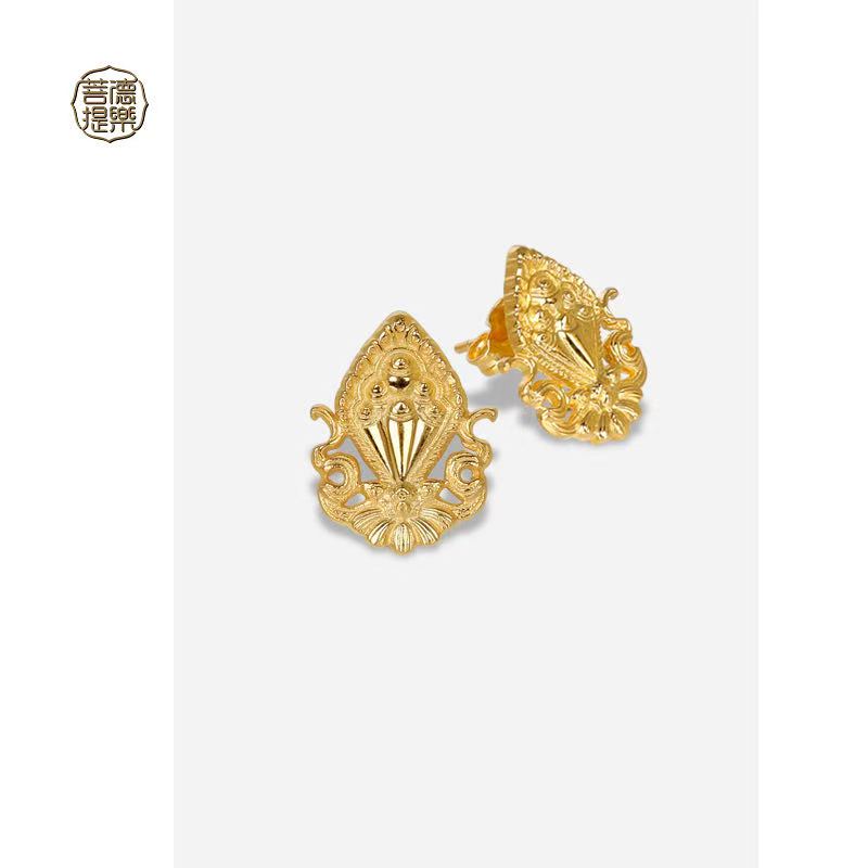 Mani Jewel Stud Earrings | Sacred Buddhist Luxury Jewelry