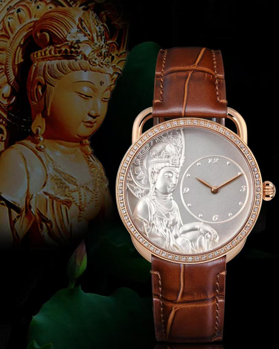 【DEJOY BODHI】Kwan Yin Relief Watch | Buddhist Luxury Timepiece