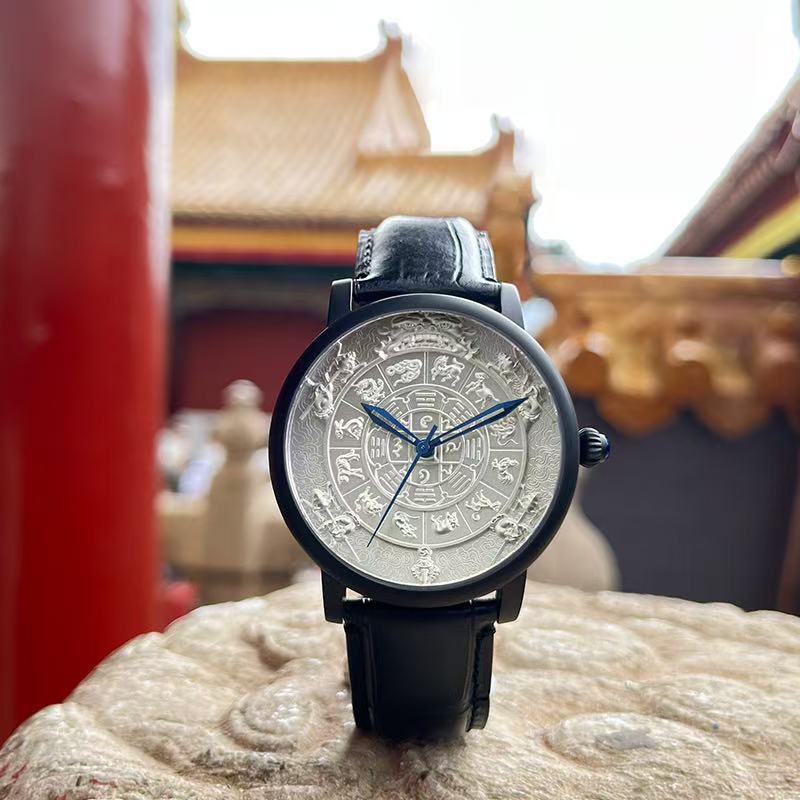 【DEJOY BODHI】45mm Nine Palaces Bagua Mantra Wheel Mechanical Watch | Ultimate Buddhist Luxury