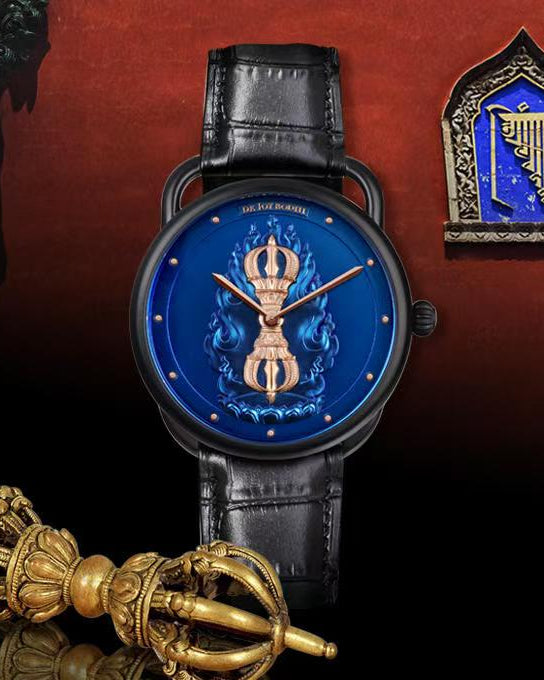 【DEJOY BODHI】43mm Single Vajra Relief Watch | Buddhist Dharma Luxury Timepiece