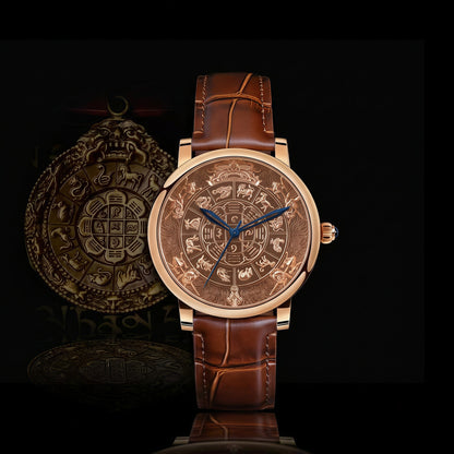 Buddha Hour 45mm Nine Palaces Bagua Mantra Wheel Mechanical Watch – ultimate Buddhist luxury collector's timepiece, Miyota auto movement, 4-layer sacred dial, 5ATM