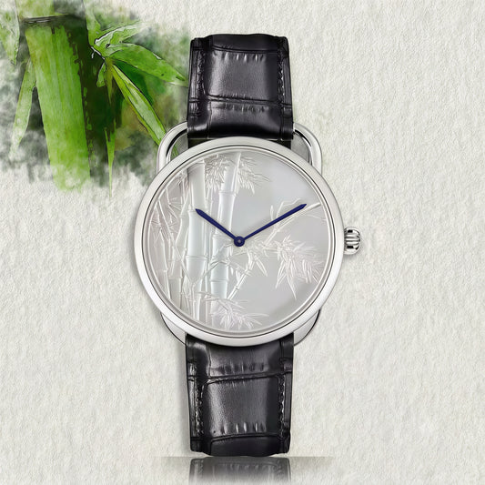 Buddha Hour Bamboo Brings Safety & Peace Relief Watch – Buddhist luxury timepiece, deep-sea mother-of-pearl dial, Swarovski crystals, sapphire crystal, 38mm & 43mm