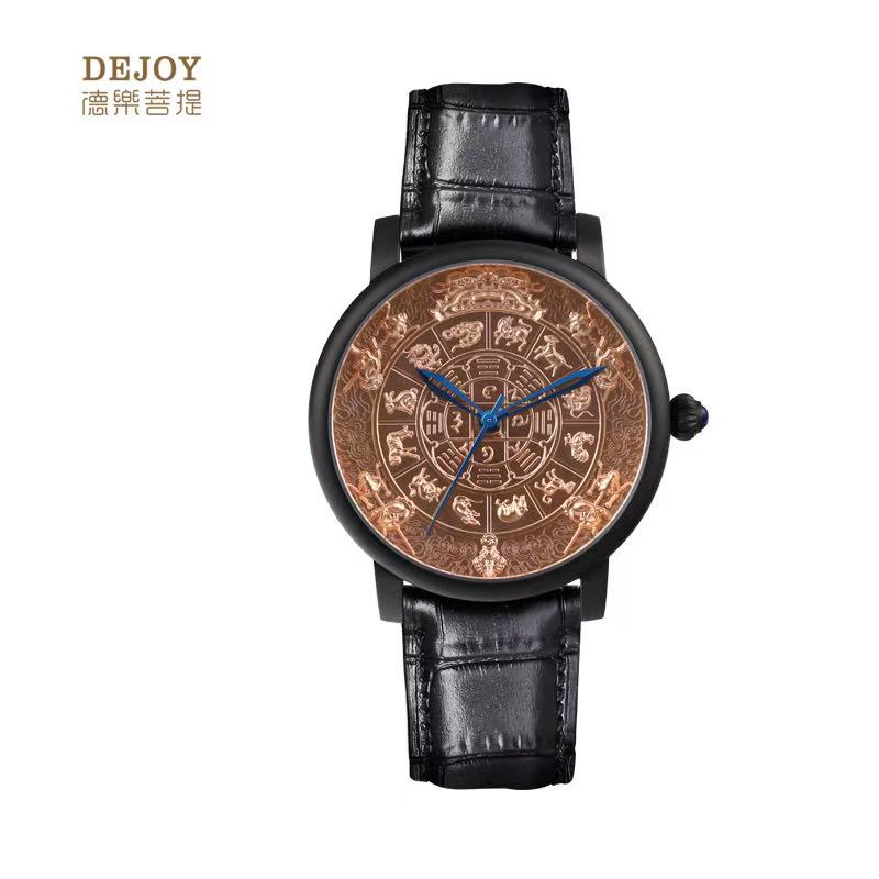 【DEJOY BODHI】45mm Nine Palaces Bagua Mantra Wheel Mechanical Watch | Ultimate Buddhist Luxury