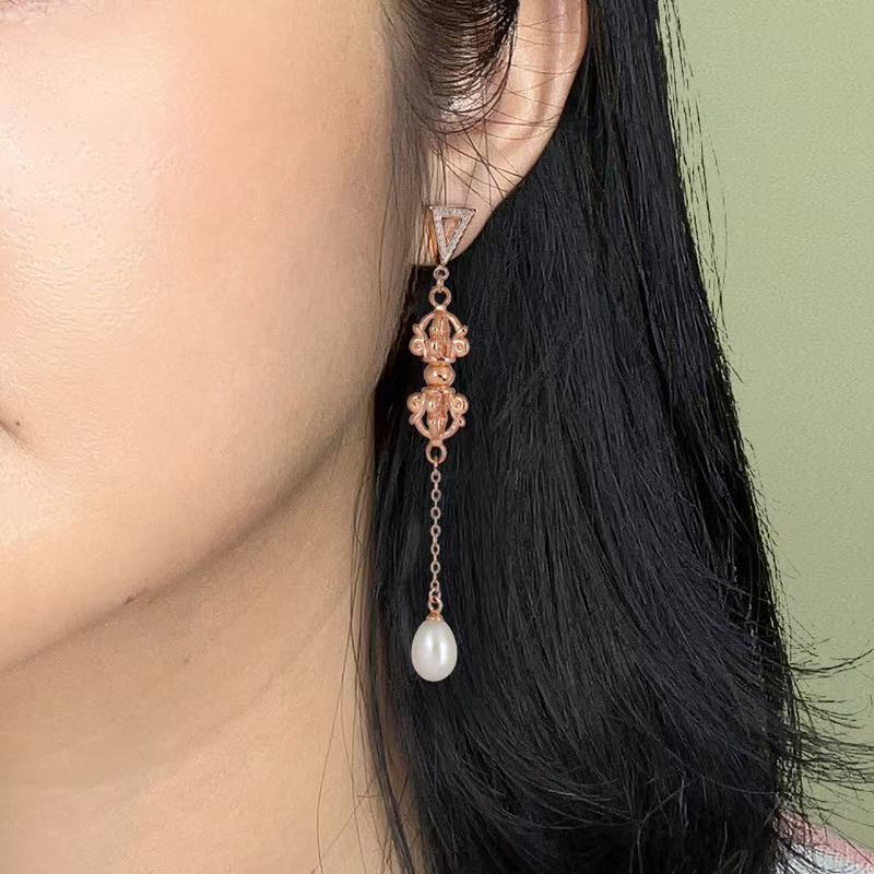 Vajra Bell & Pestle Prayer Earrings | Sacred Buddhist Jewelry