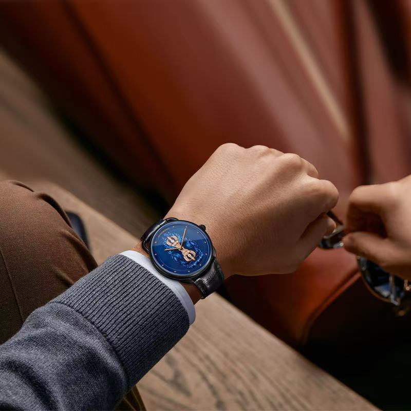 【DEJOY BODHI】43mm Single Vajra Relief Watch | Buddhist Dharma Luxury Timepiece