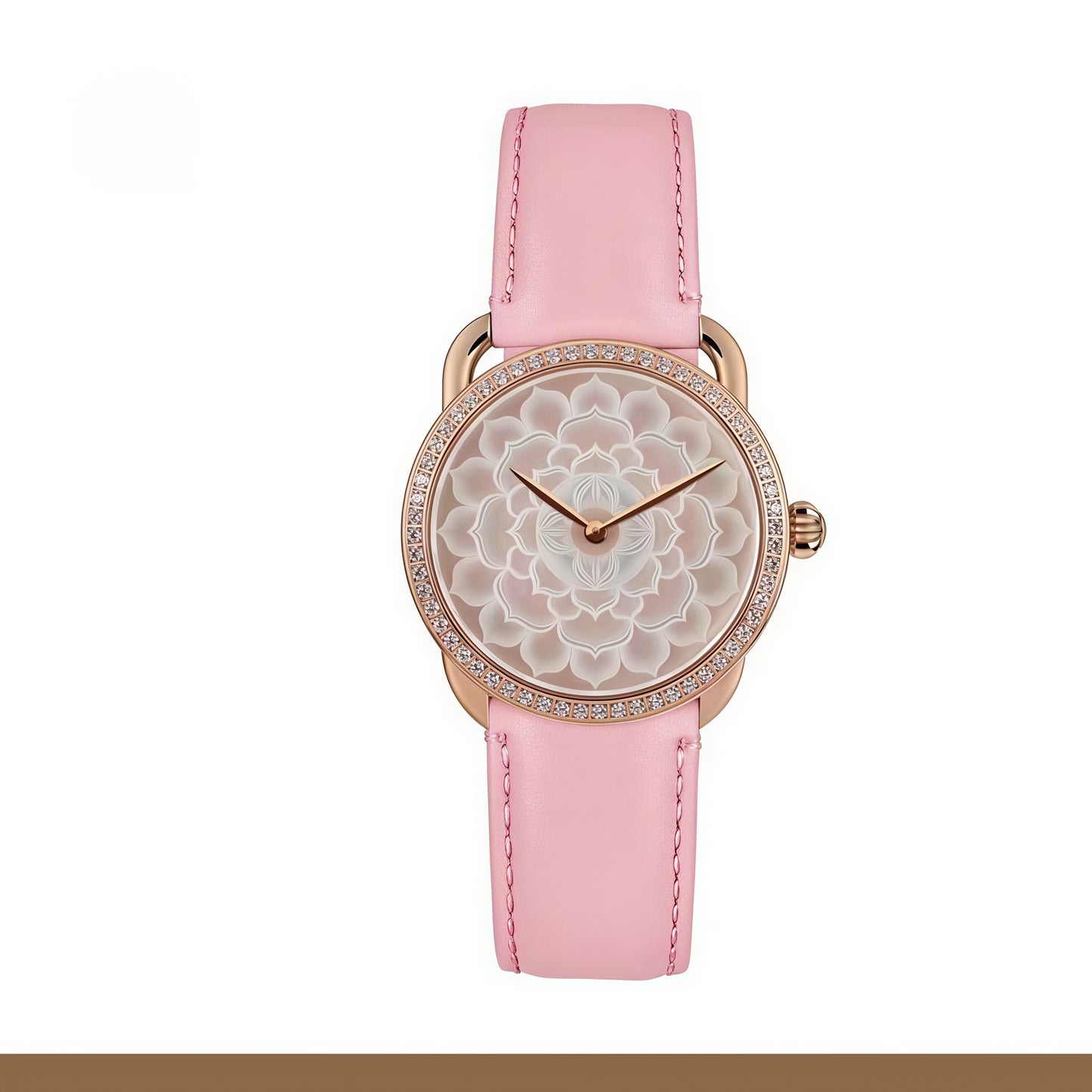 【DEJOY BODHI】38mm Thousand Layer Lotus Mother of Pearl Relief Watch | Buddhist Luxury Timepiece