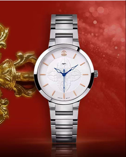 【DEJOY BODHI】Vajra Pestle Solid Steel Relief Watch | Buddhist Luxury Timepiece