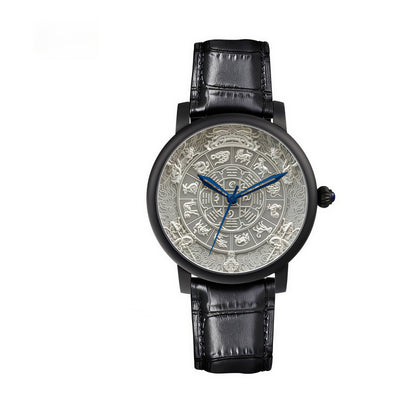 【DEJOY BODHI】45mm Nine Palaces Bagua Mantra Wheel Mechanical Watch | Ultimate Buddhist Luxury