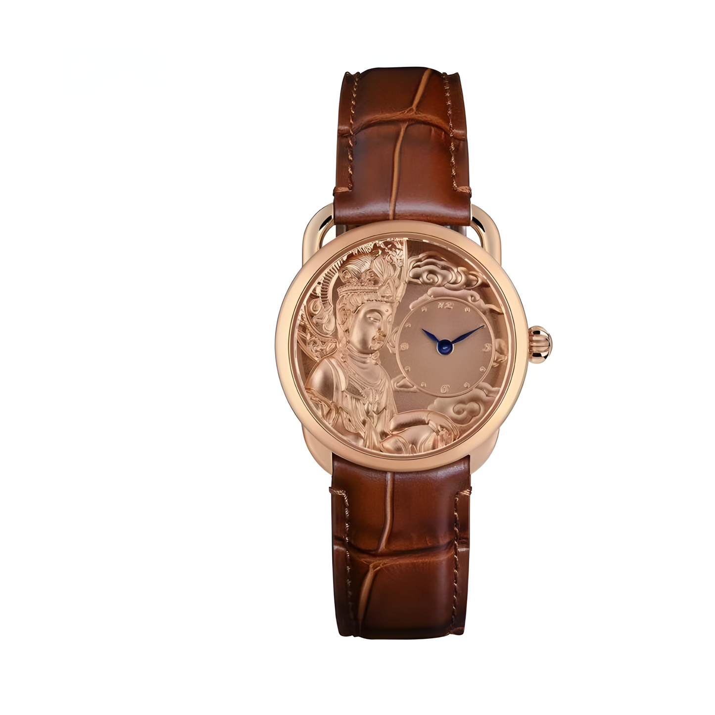 【DEJOY BODHI】Kwan Yin Relief Watch Silver & Gold | Buddhist Luxury Timepiece