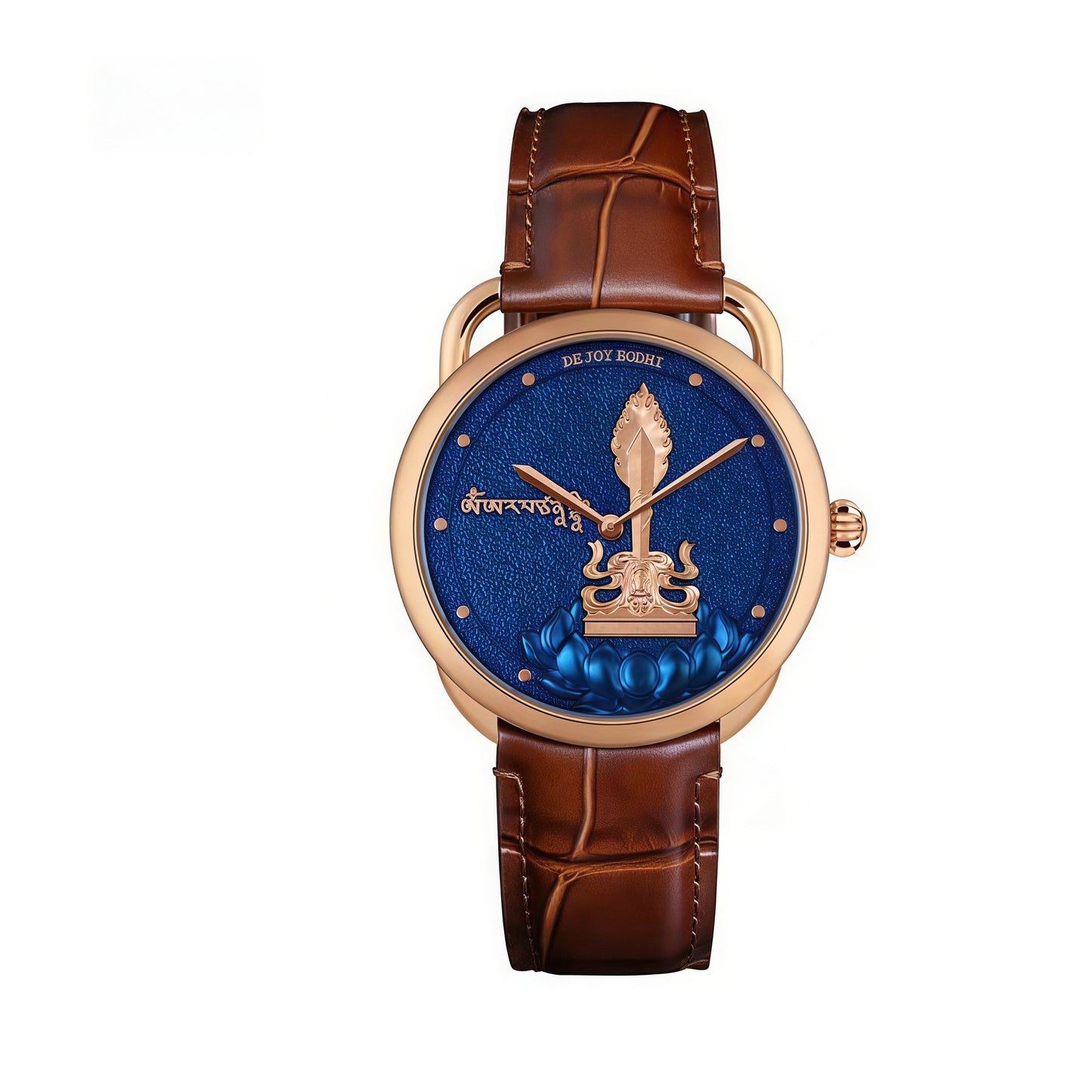 【DEJOY BODHI】43mm Manjushri Wisdom Sword Relief Watch | Buddhist Luxury Timepiece