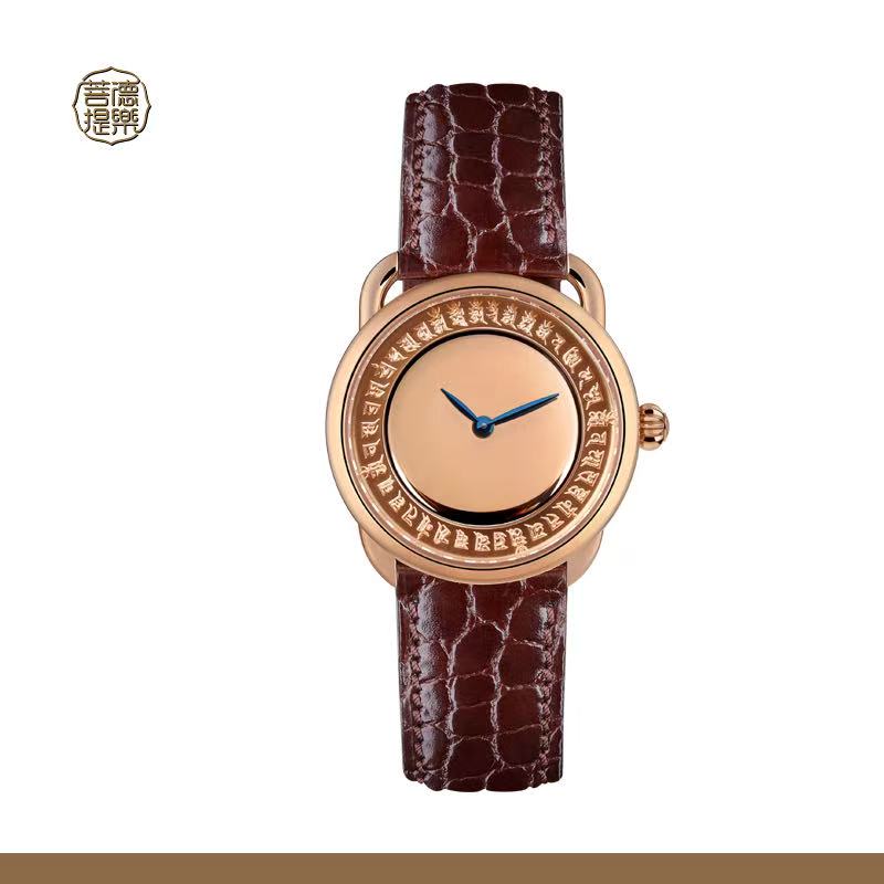【DEJOY BODHI】38mm Cundi Buddha Mirror Relief Watch | Buddhist Women's Luxury Timepiece