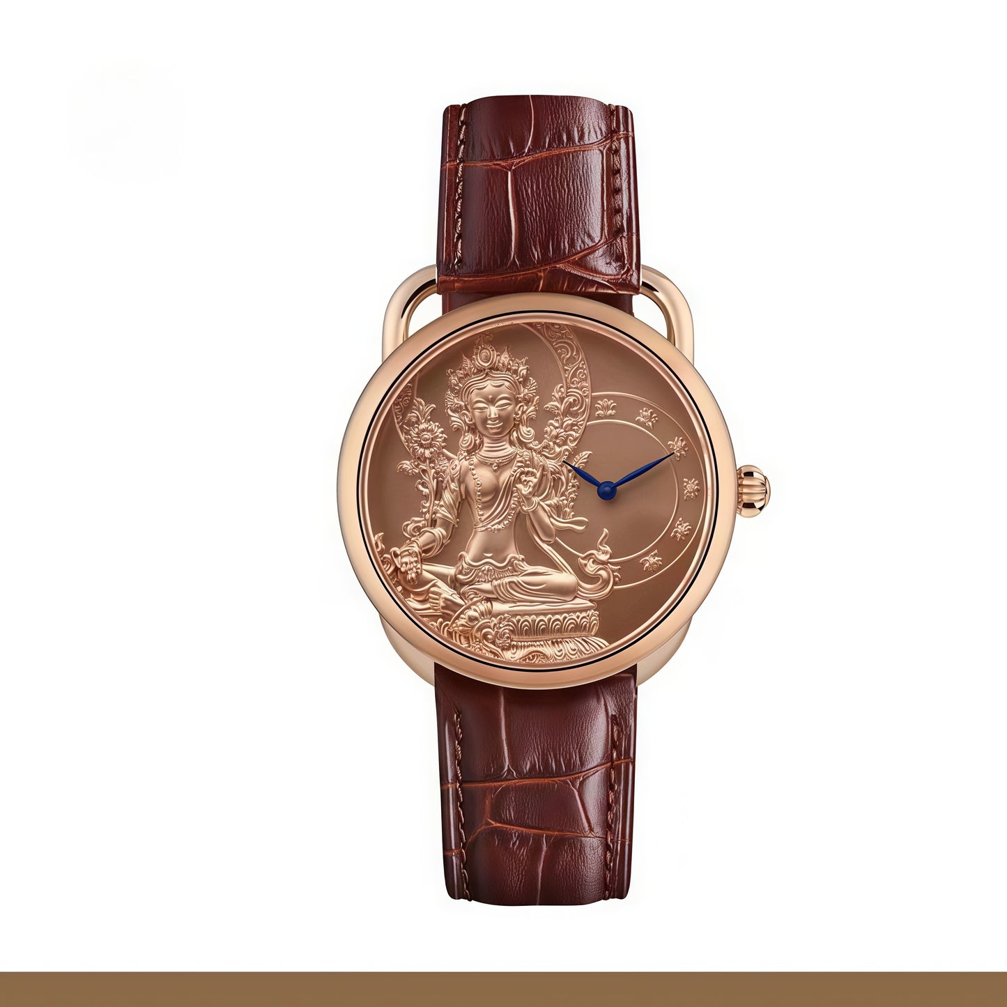 【DEJOY BODHI】Green Arya Tara Relief Watch | Buddhist Diamond Luxury Timepiece